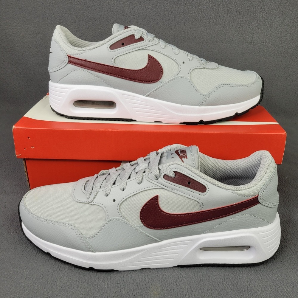 Size 10.5 - Nike Air Max SC Wolf Grey Dark Team Red NEW IN BOX CW4555-016